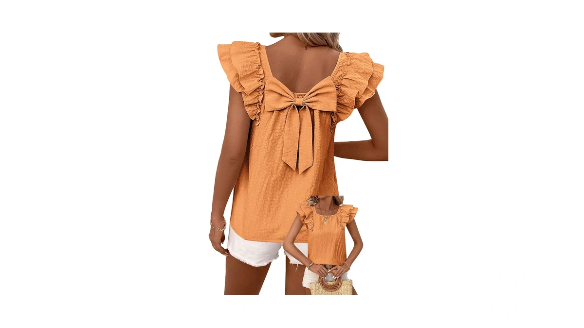 Falechay Womens Going Out Tops Babydoll Chiff...