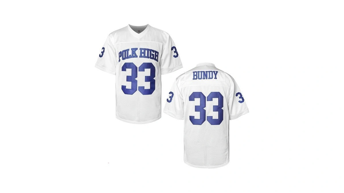 Al Bundy 33 Polk High Men's Football Jersey, Blue Sports