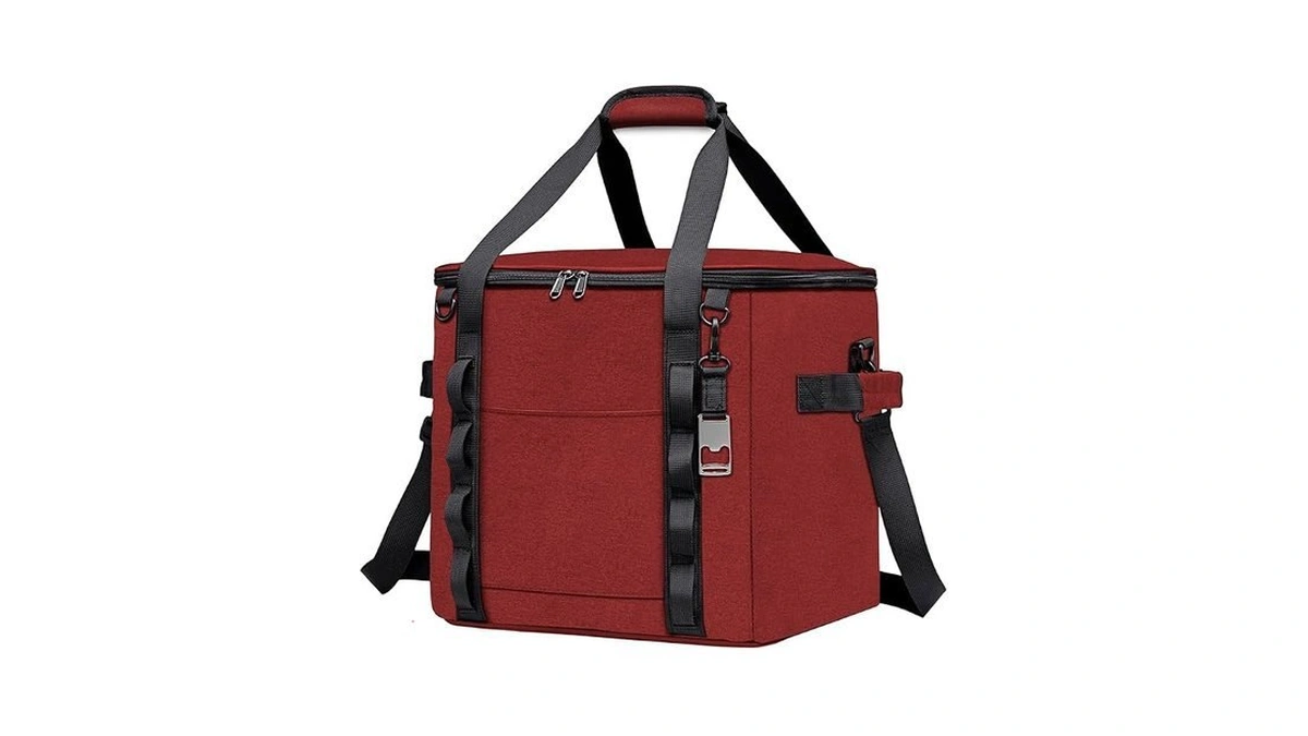 Red Insulated Soft Cooler Bag 12"x12"x12" Large Leakproof Soft Sided