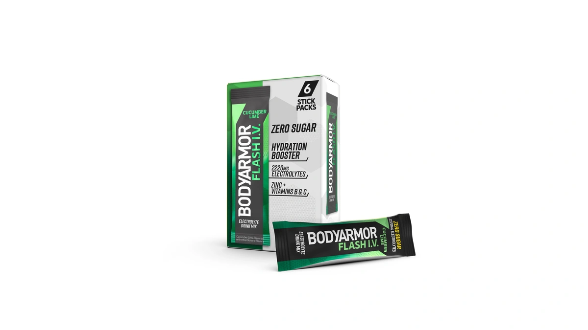 Bodyarmor Flash Iv Zero Sugar Electrolyte Mix, Cucumber Lime, 6