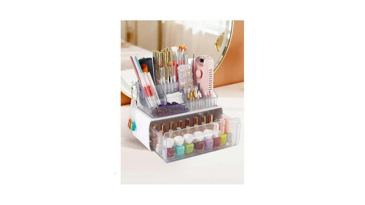 Liarty Acrylic Nail Drill Organizer With Drawer