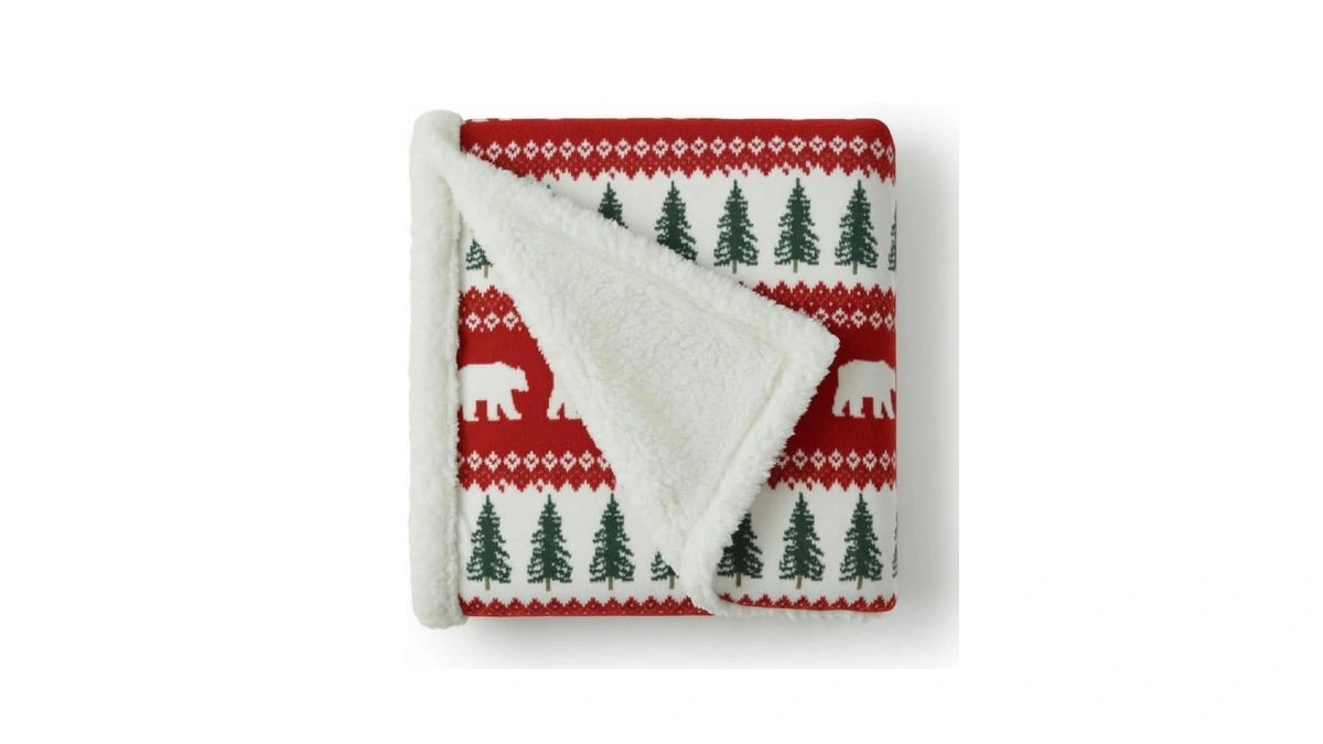 Eddie Bauer - Sherpa Reverse Throw Blanket For Bed Or