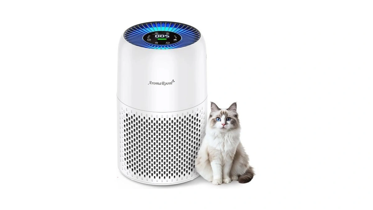 Aromaroom Pet Air Purifier Activated Carbon, Traps Pet Odors Hair