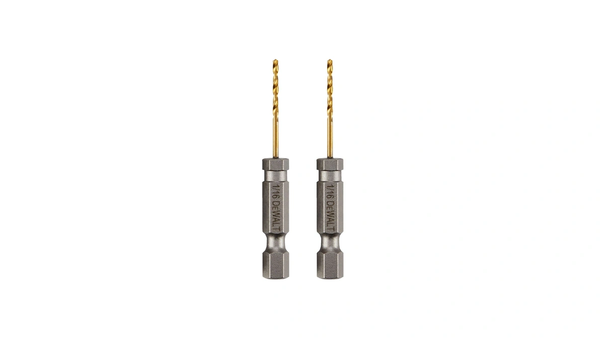 Dewalt Drill Bit, 1/16 Inch, Titanium Nitride Coated, Tapered Core
