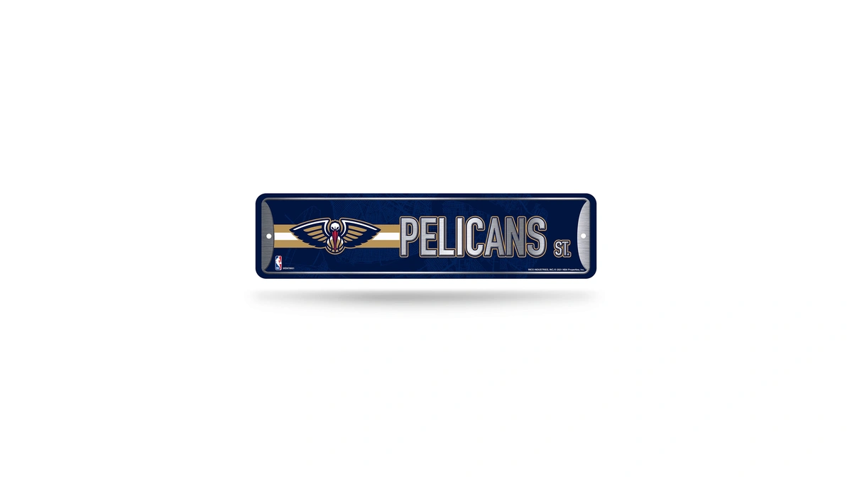 Rico Industries Nba Basketball New Orleans Pelicans Metal Street Sign