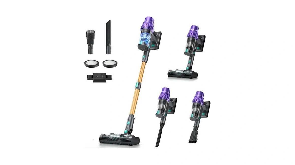 Cordless Vacuum Cleaner, 50kpa Powerful Stick Vacuum For Home, 70min