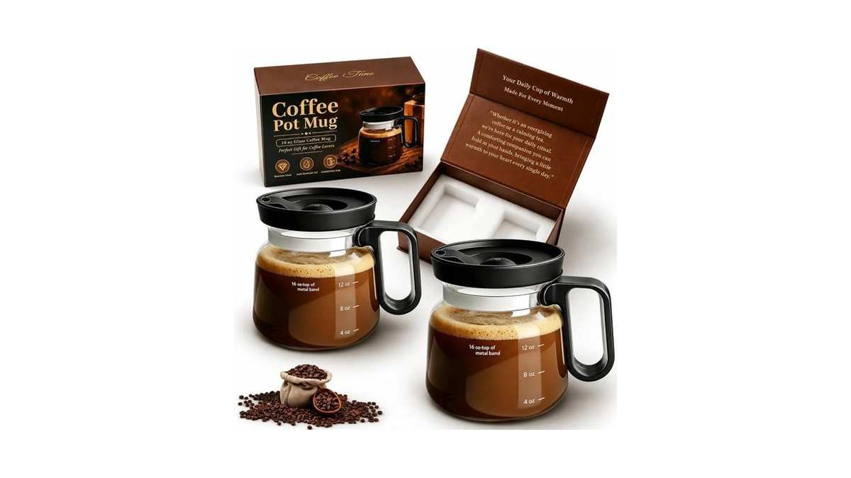 2 Pack 16oz Coffee Pot Mug,mini Brew Coffee Pot Coffee