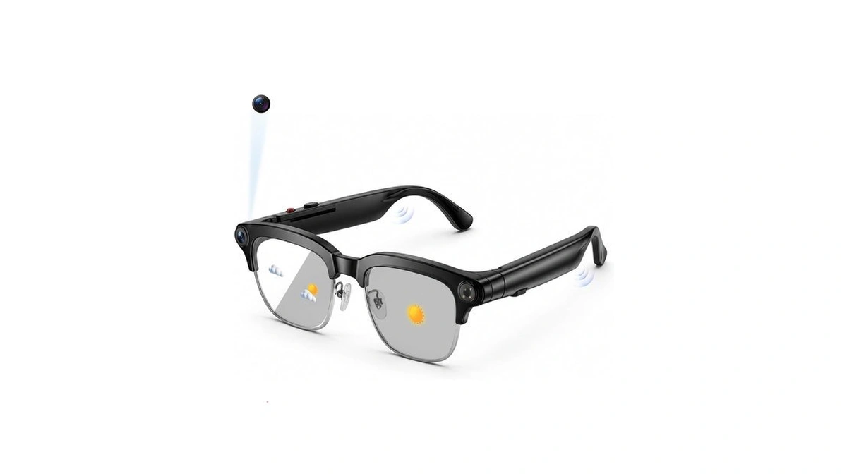 Ai Smart Glasses With 8mp Camera, 1080p Video Recording &