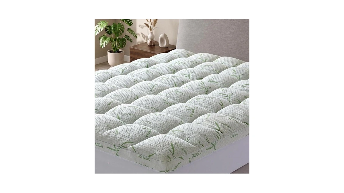 4 Inch Mattress Topper Memory Foam Cooling Bamboo Queen Size
