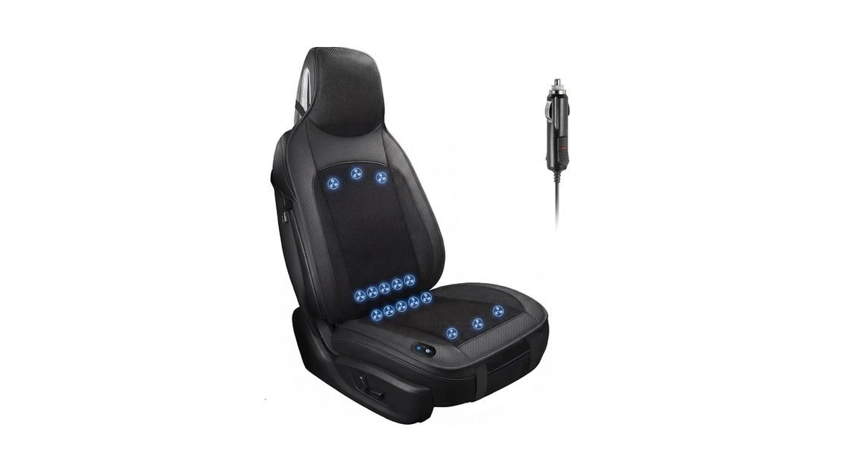 Yunvolx Summer Car Seat Cover,12v Ventilated Seat Cushion Cooling Pad
