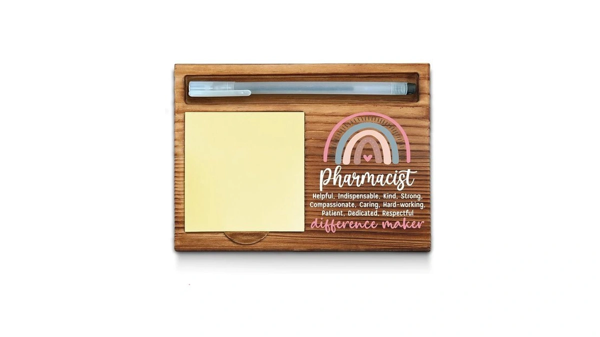 Pharmacist Sticky Note Holder, Pharmacy Office Decor, Pharmacist Appreciation Thank