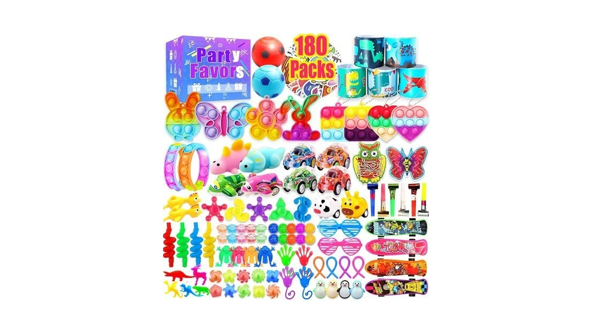 Wuridiwa 180 Party Favors For Kids, Fidget Toys Bulk, Treasure