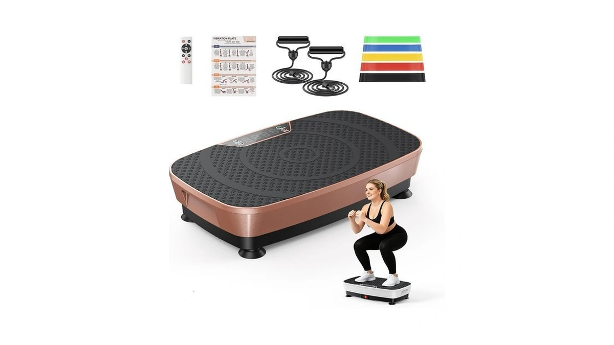 Vibration Plate Exercise Machine For Lymphatic Drainage, Weight Loss, Pink