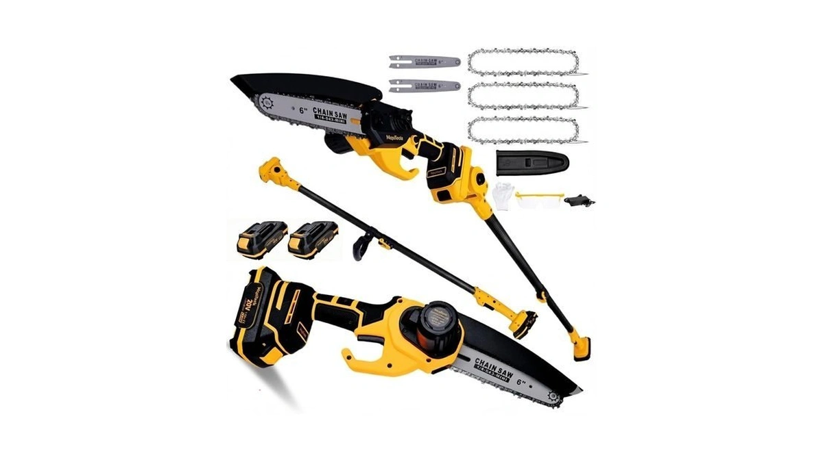 Mojotools 2-in-1 Cordless Mini Chainsaw & Pole Saw – 15ft