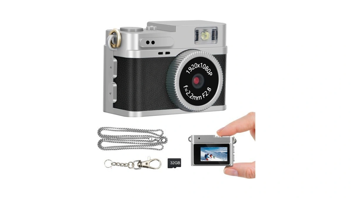 Mini Keychain Digital Camera For Students: 1080p Fhd Recording With
