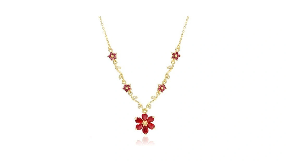 Gmai Flower Necklace For Women Dainty Daisy Necklace With Sparkling