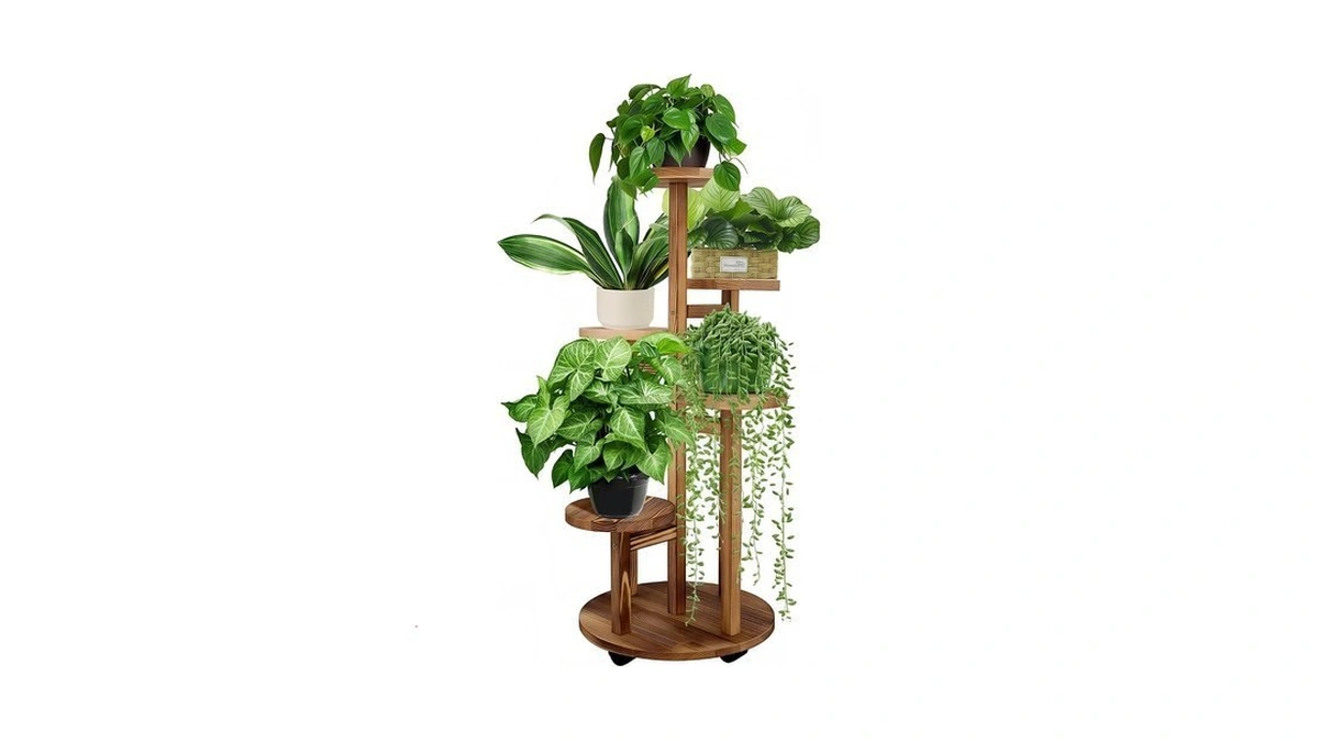 Geebobo 5 Tiered Tall Plant Stand For Indoor