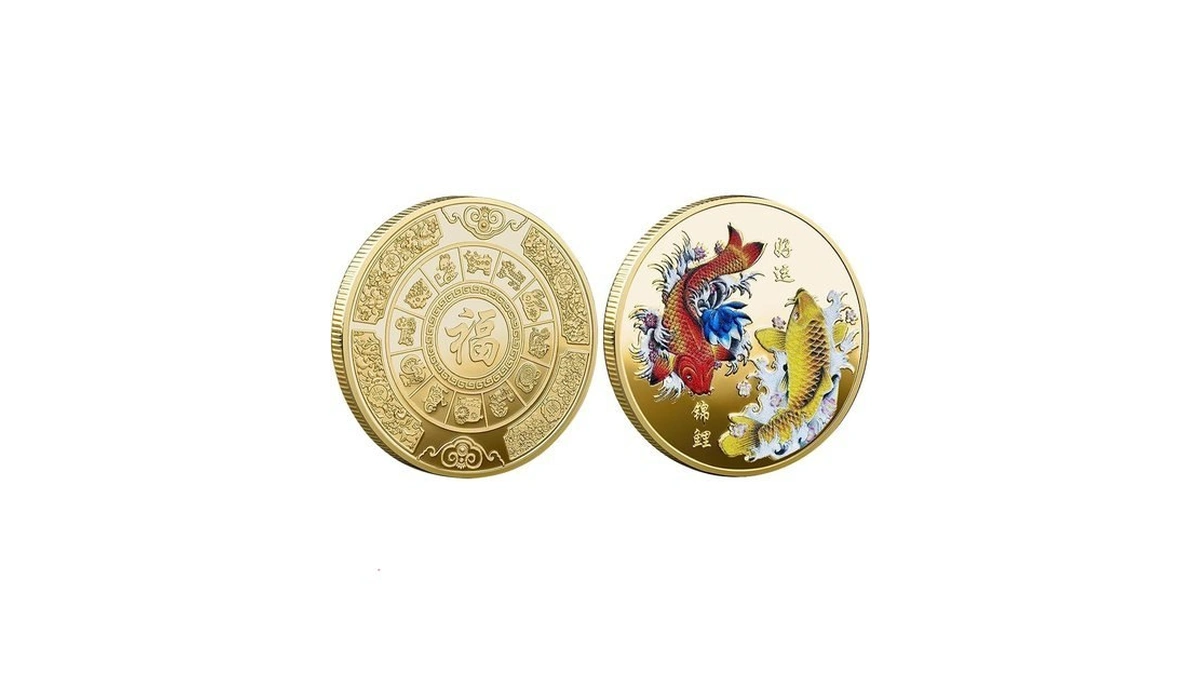 Four Leaf Clover Lucky Charms Coin – Double-sided Lucky Coin