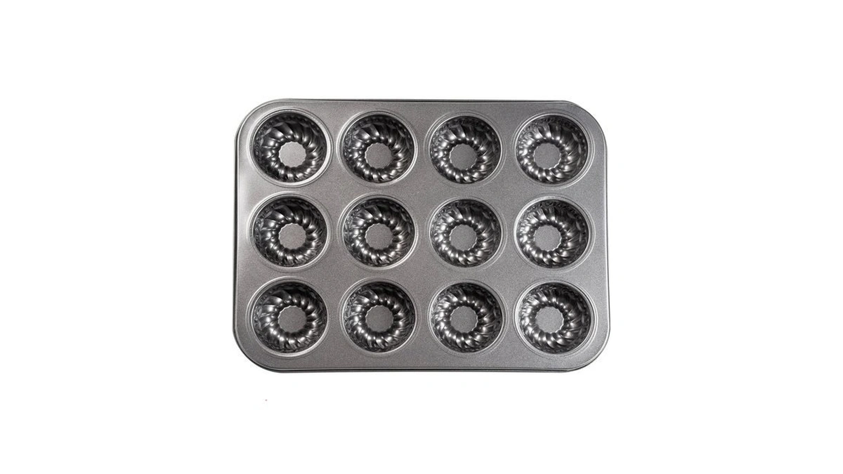 Mini Bndt Cake Pan, Nonstick Brownie Bowl Pan, 12-cavity Fluted