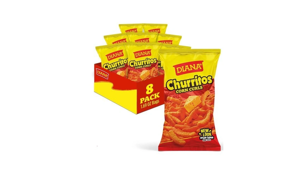 Diana Churritos Cheese Corn Curls, 1.69 Oz Bags, Pack Of