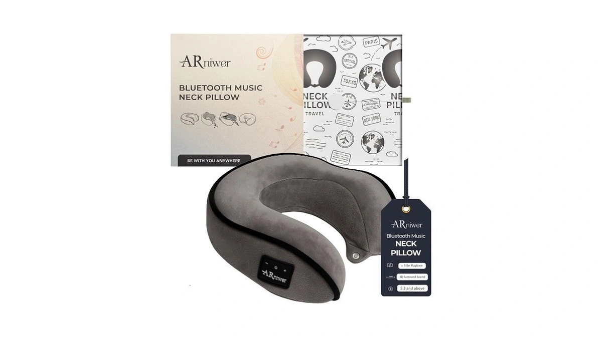 Arniwer Bluetooth Music Neck Pillow Plus+ Thicker Support Wireless Bluetooth