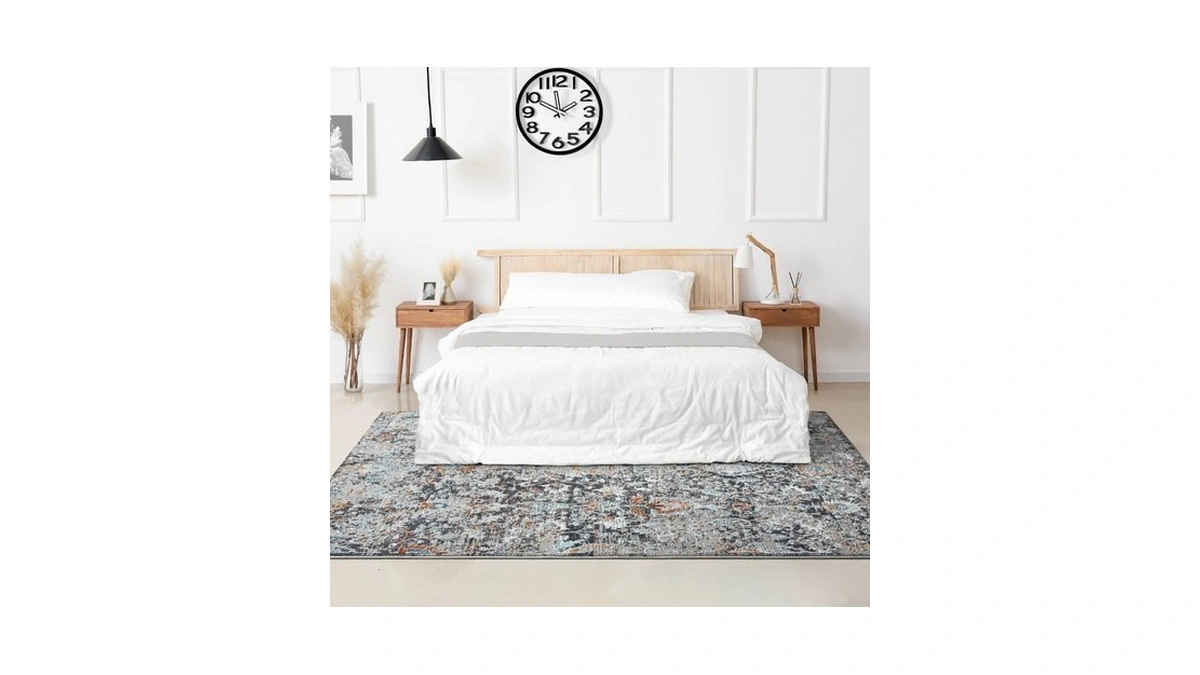 Luxe Weavers Vintage Floral Gray Area Rug 4x5 Area Rug
