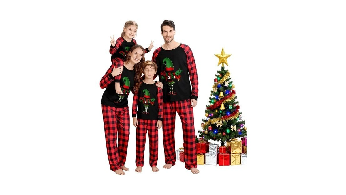 Wellzoo Matching Christmas Pjs For Family Christmas Family Set Womens