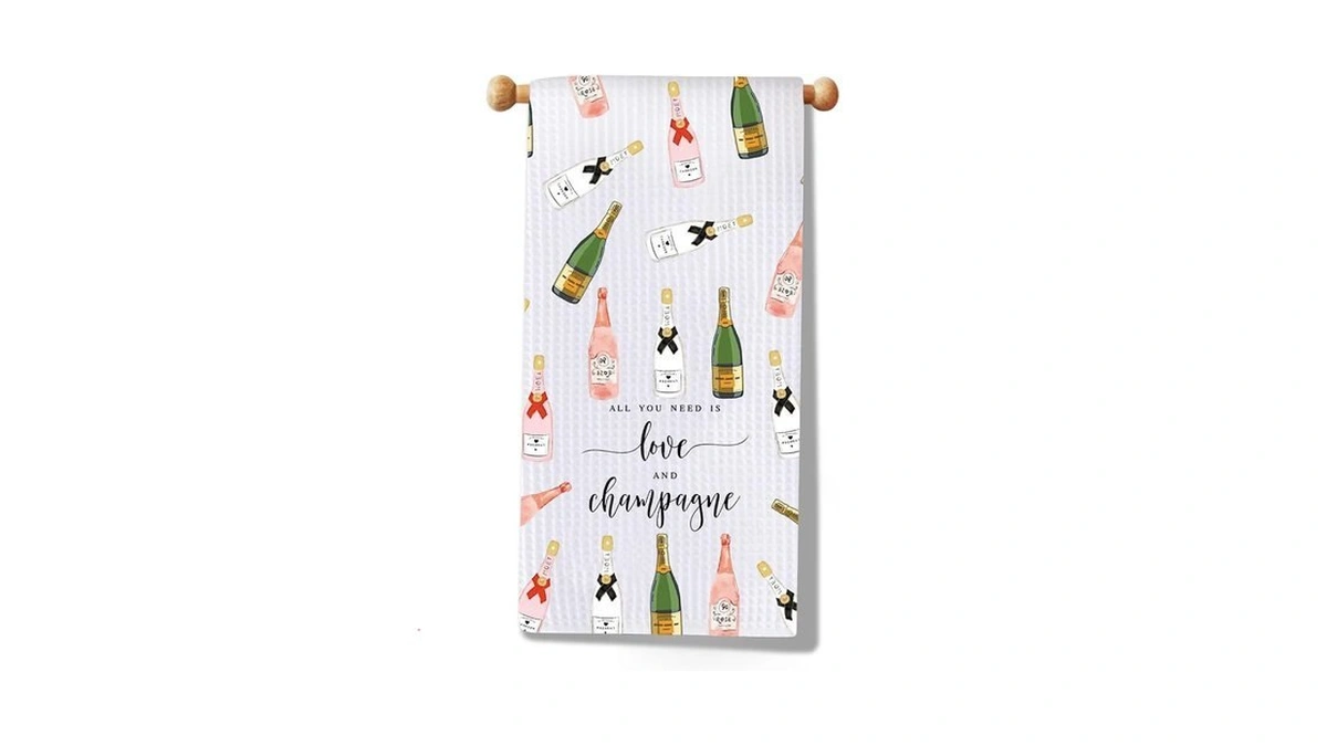 Jxgzso Champagne Kitchen Towel Dish Towel Champagne Lover Gift Home