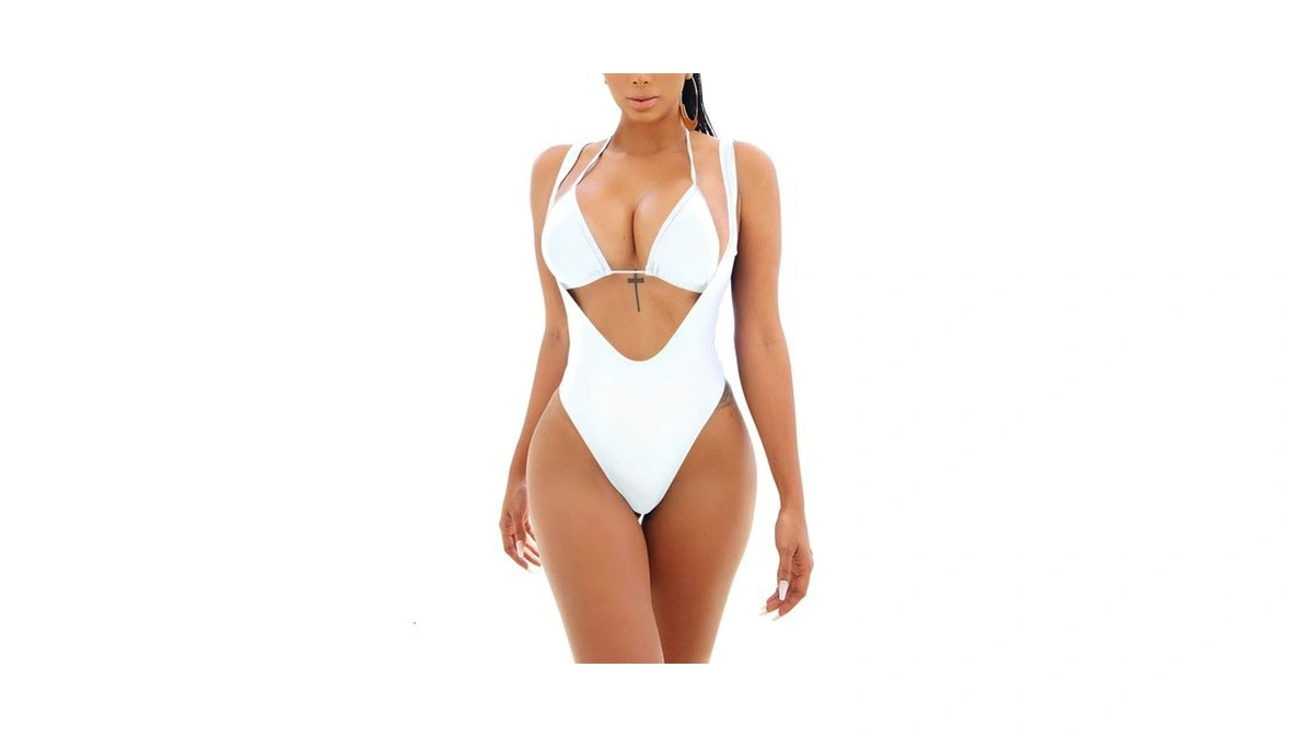 Viottiset Women's Halter Sex Strappy Brazilian Bikini Two Piece Swimsuit