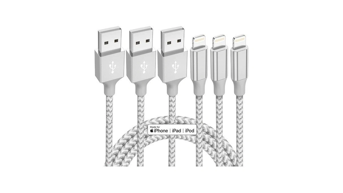 Iphone Charger 3-pack 10ft Mfi Certified Lightning Cable Fast Charging