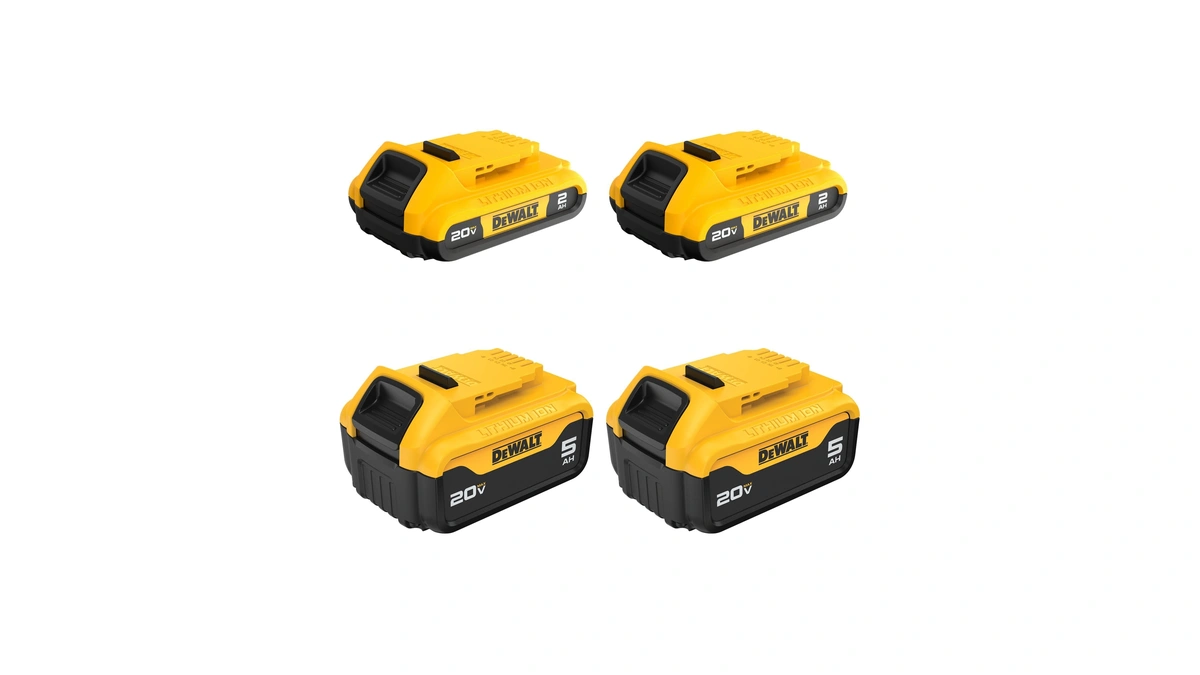Dewalt 20v Max Battery, 4 Pack, Includes 2 X 5.0ah