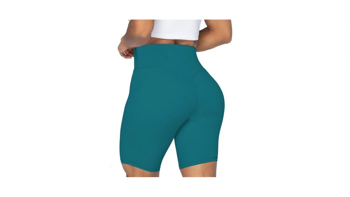 Sunzel Women's No Front Seam High Waisted Biker Shorts For