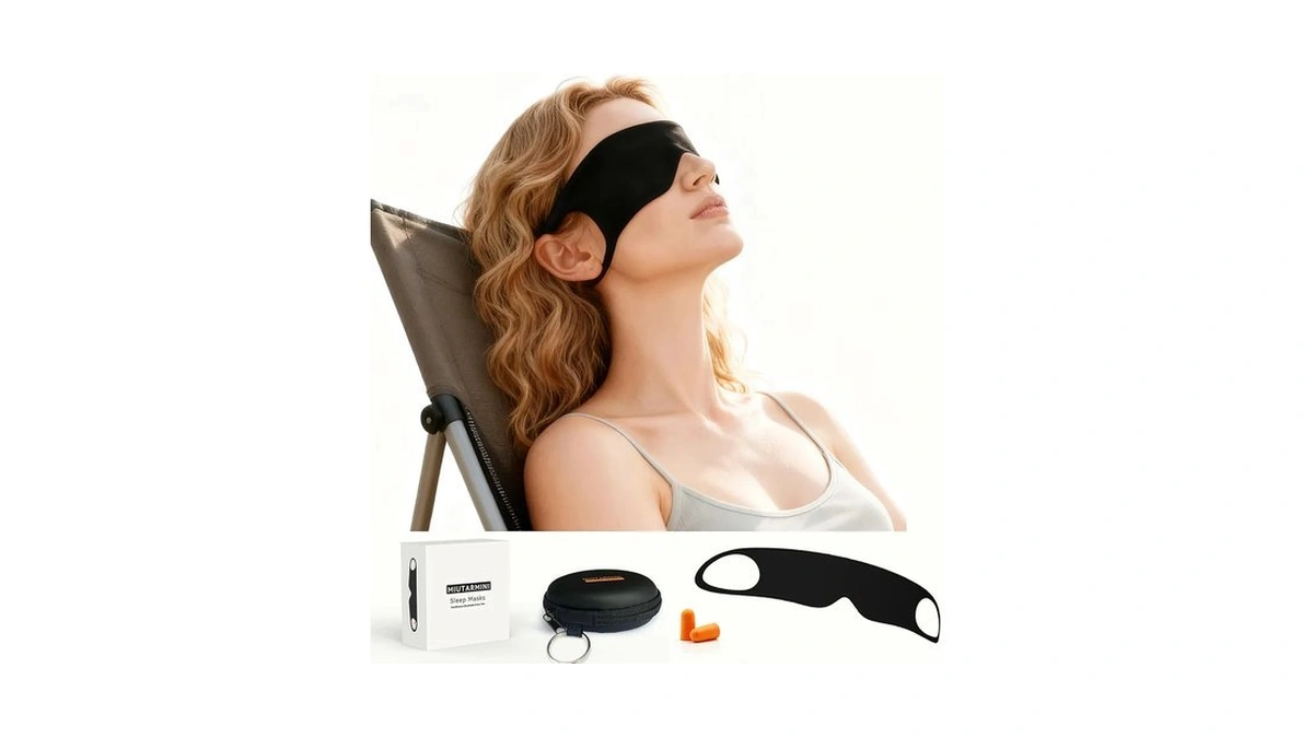 Miutarmini Blackout Sleep Mask - 0.3mm Ultra-thin 5g For Travel