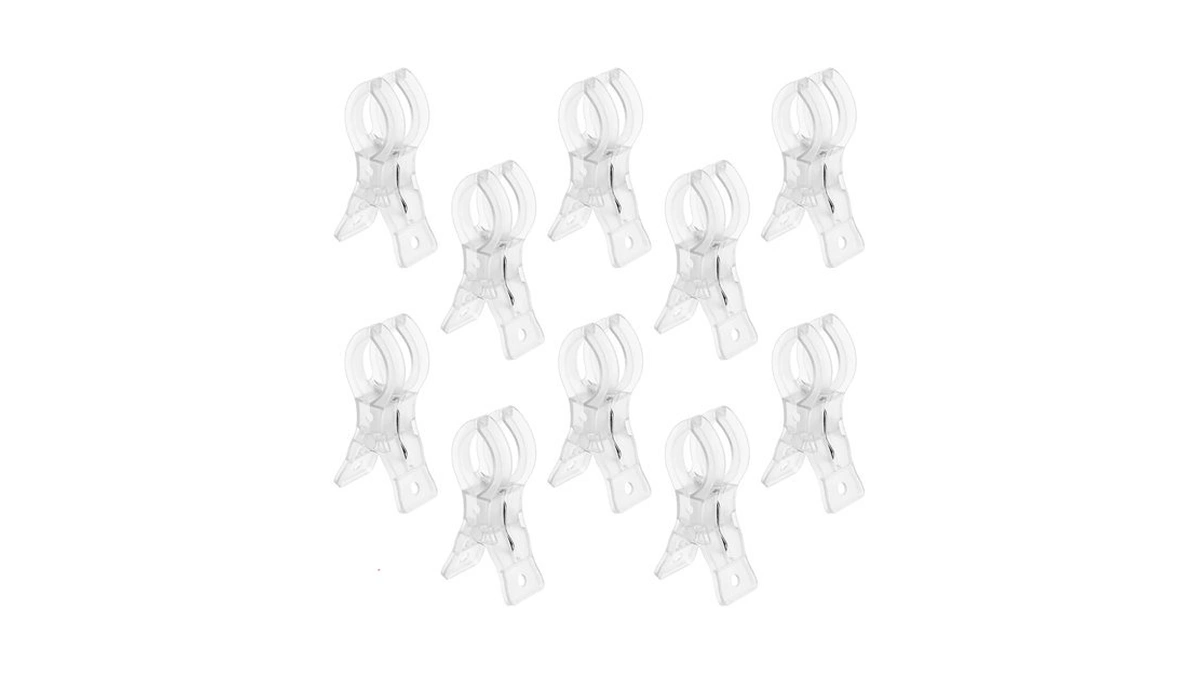 Heclia 10pcs Balloon Arch Clips 3.54 Inch Clear Plastic Clamp
