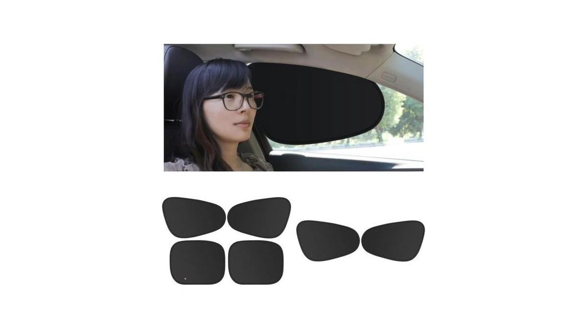 Musm 6-piece Car Window Shade Set 2+4 Pack Uv Block