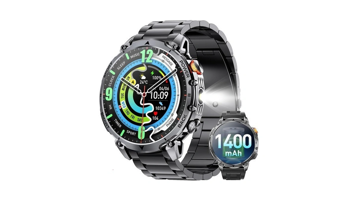 Military Smart Watches For Men, 100-day Battery, 1.7" Smartwatch 2