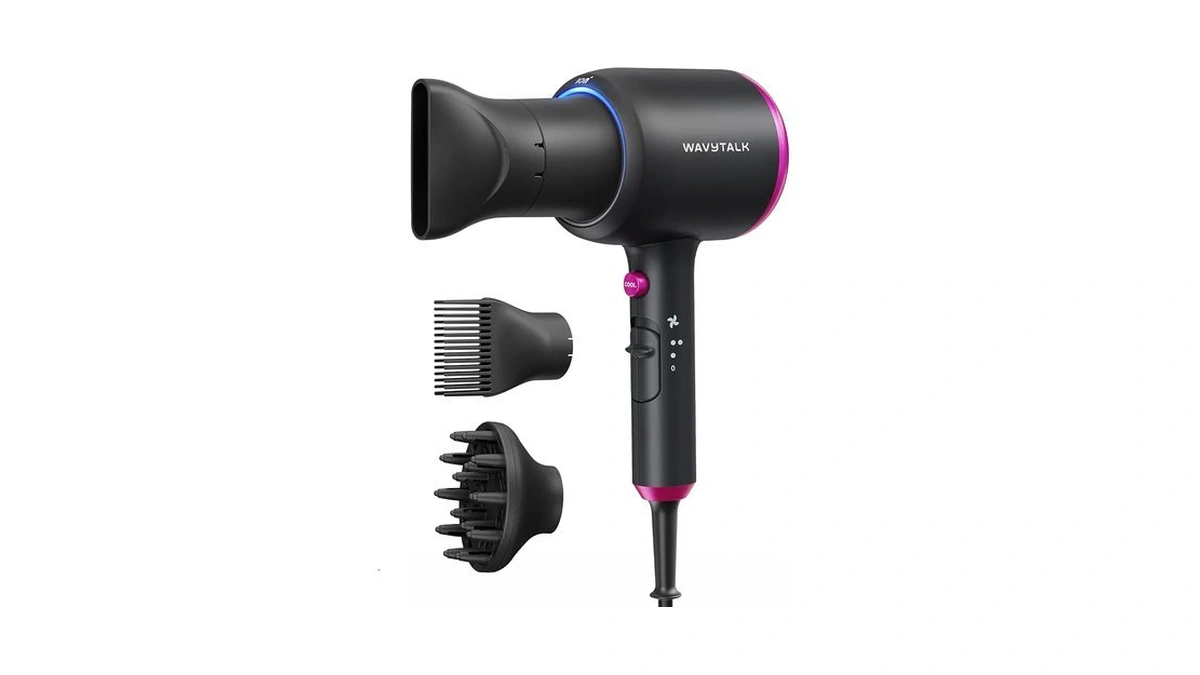 Wavytalk Blown Away Ionic Hair Dryer With Diffuser For Curly