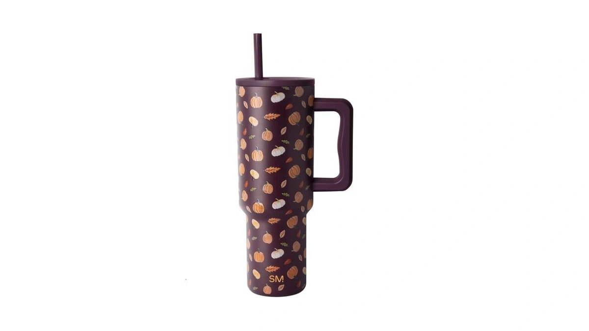 Simple Modern Halloween Tumbler With Handle | 40oz | Pumpkins