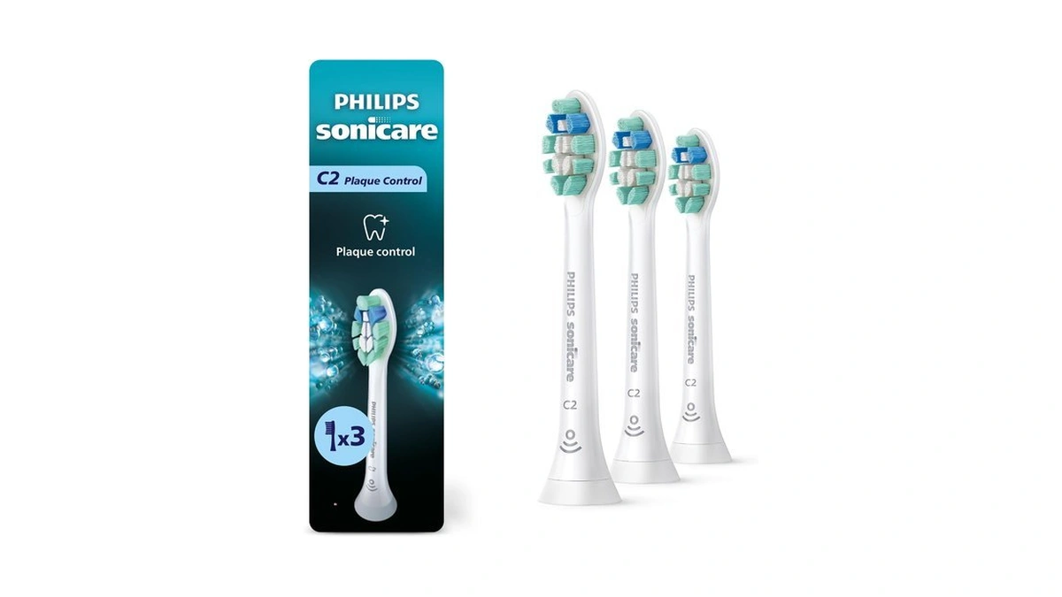 Philips Sonicare C2 Brush Heads, 3-pack, 9 Month Supply, White