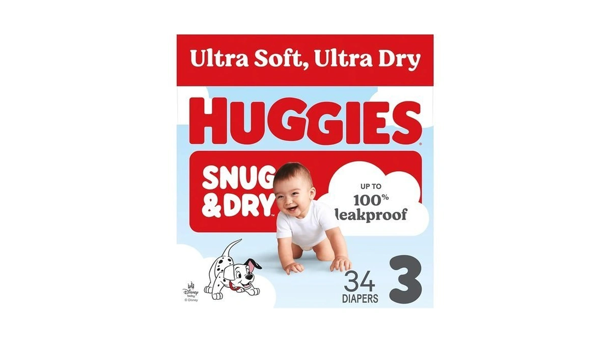 Huggies Snug & Dry Diapers Size 3, 34 Count