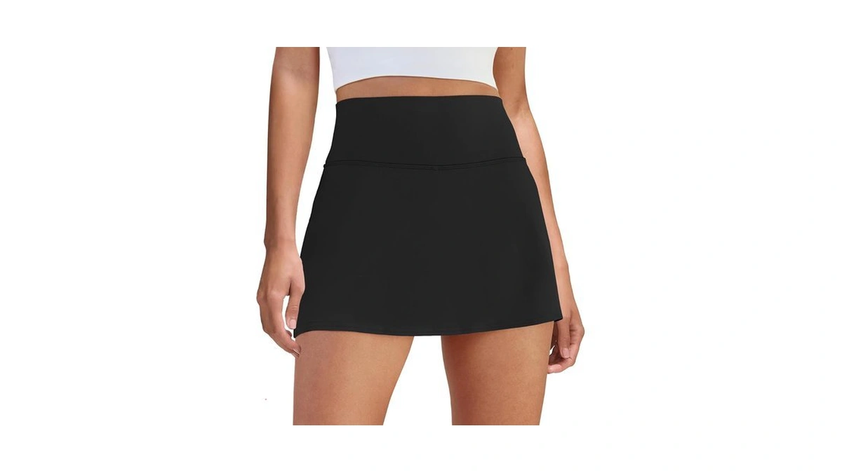 Dlooda Womens Skort Tennis Skirt With Pocket Shorts Black