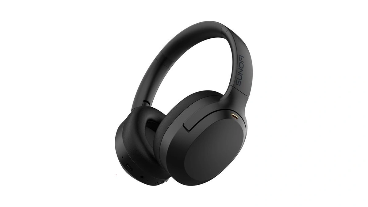Sunofi Hybrid Active Noise Cancelling Headphones, Wireless Over Ear Bluetooth