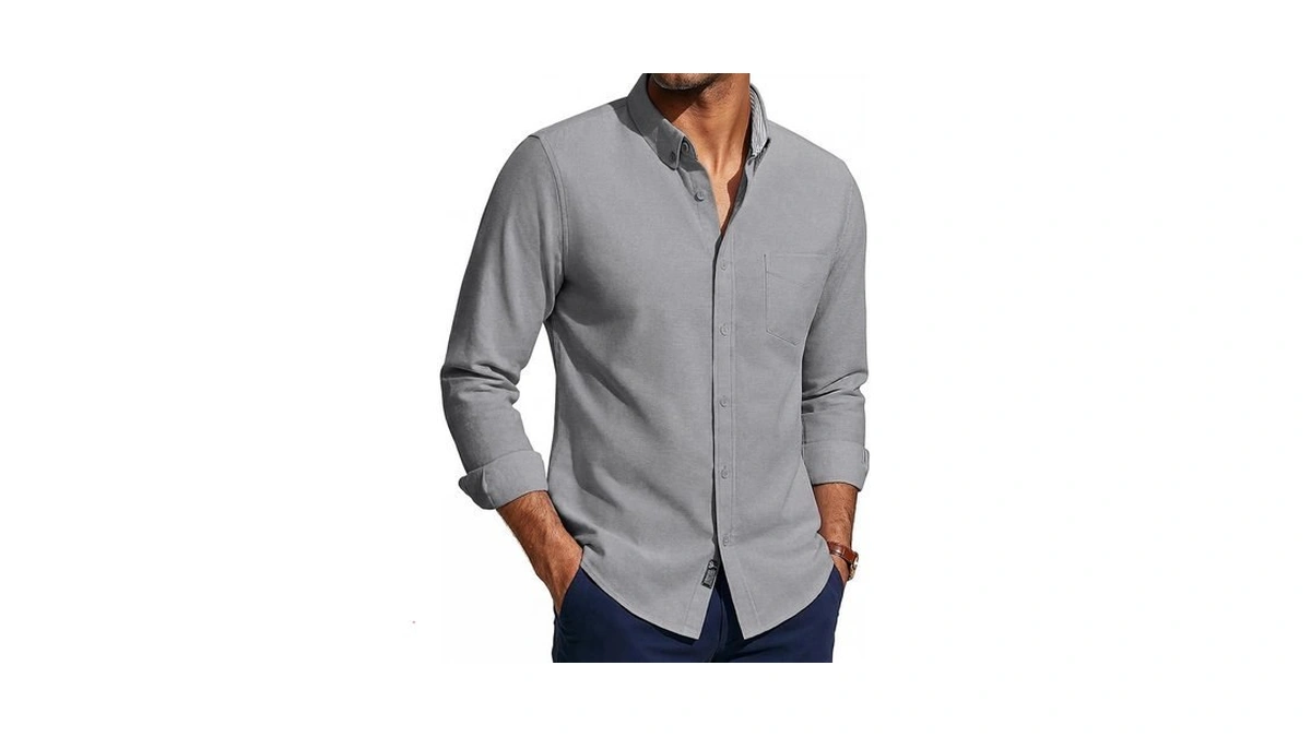 Pj Paul Jones Mens Cotton Oxford Shirt Long Sleeve Button