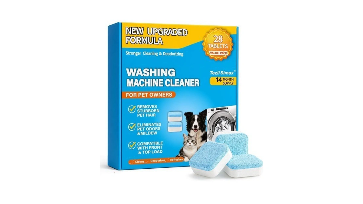 Tezii Simax 28 Pack Washing Machine Cleaner For Pet Owners,