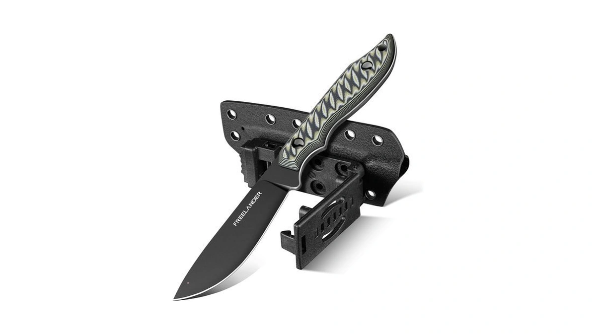 Freelander D2 Steel Fixed Blade Knife With Kydex Sheath, Hunting