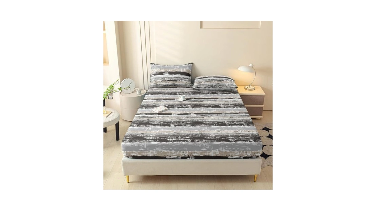 Lweipsqlin Deep Pocket Queen Fitted Sheet Only - Modern Print