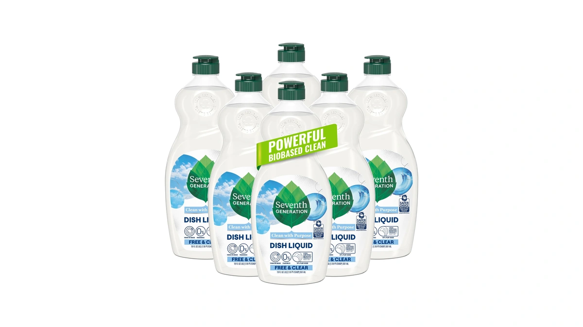 Seventh Generation Free & Clear Dish Soap, 19 Oz, Pack