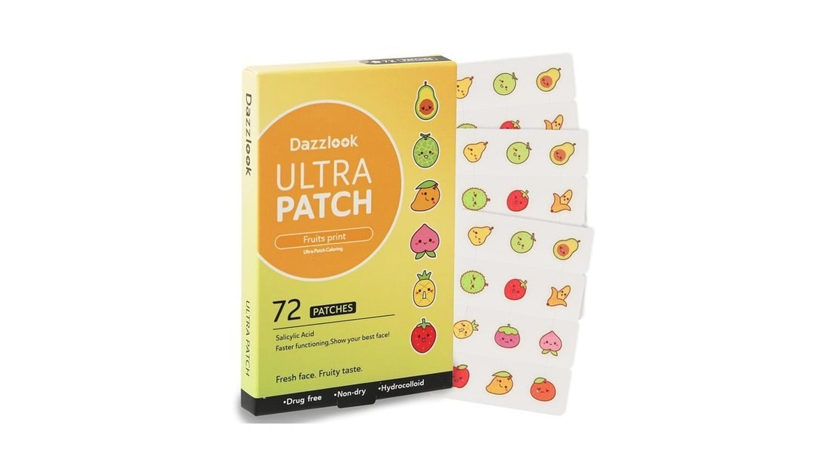 Dazzlook Cute Pimple Patches Fruit Printed, Salicylic Acid, 72 Count