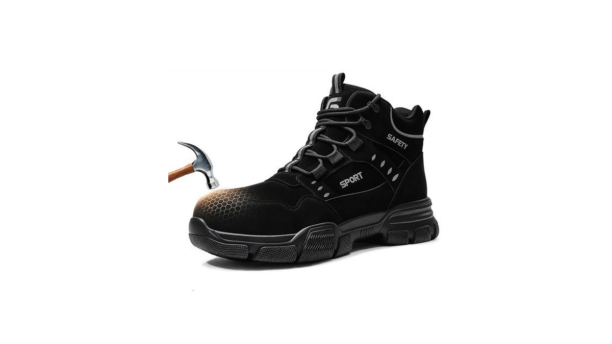 Gusayex Steel Toe Boots For Men Lightweight Work Utility Safety