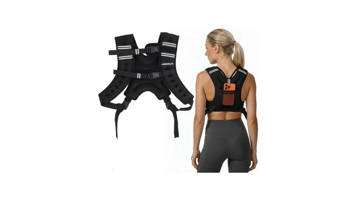 Mikolo Weighted Vest Women, 8lb/12lb/16lb Weight Vest With Storage Pocket,